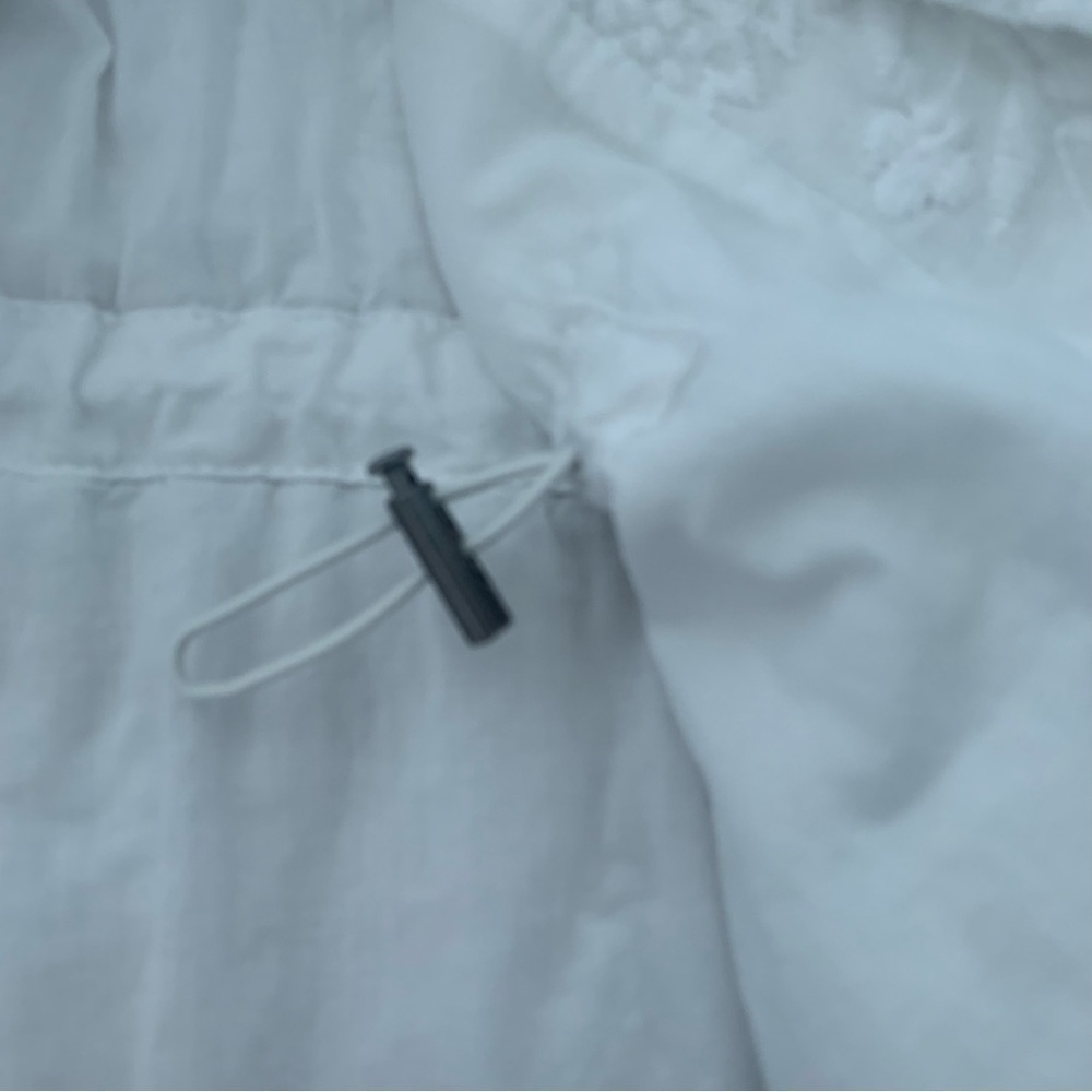 J. Jill white linen and cotton blend embroidered long sleeve jacket - Picture 10 of 16
